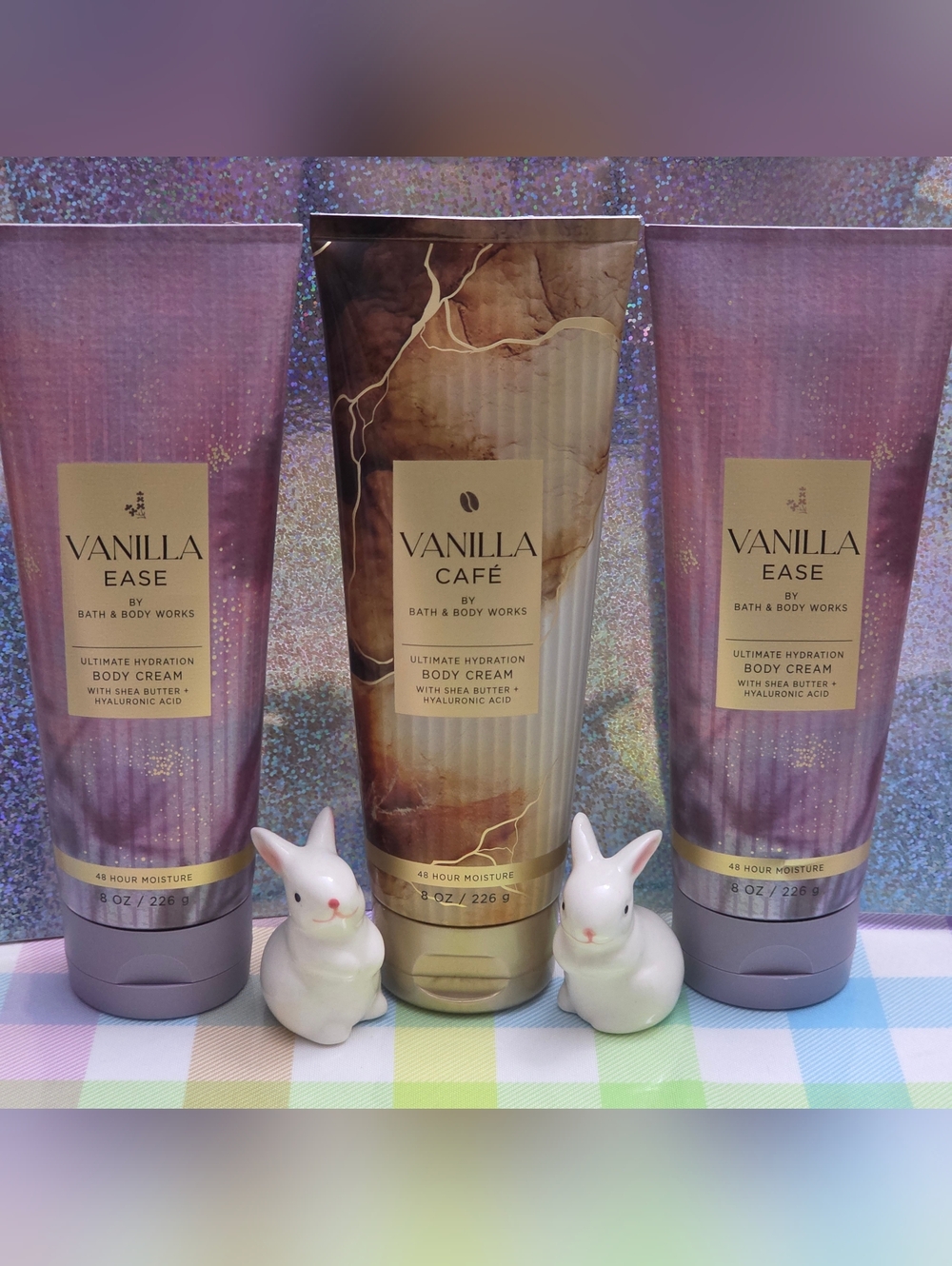 Bath & Body Works Vanilla Café & Vanilla Ease 3 Piece Body Cream Set NEW Rare